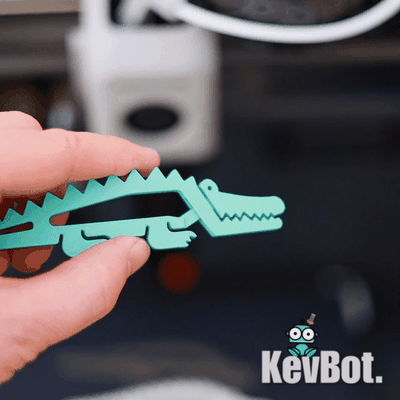 grincheux crocodile agrafe by kevbot jouets jeux alligator pince linge 3d print model - Mito3D