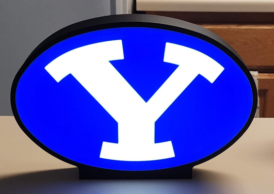 byu luce scatola y versione by brianstan arte segni loghi puma brigham giovane università go colpi lightbox scrivania lampada 3d print model - Mito3D