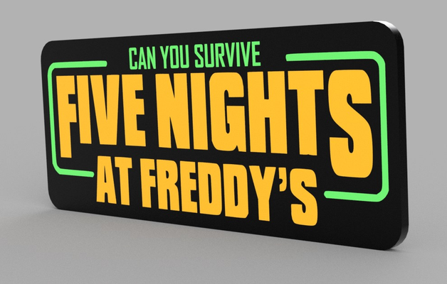 nächte at freddys leuchtkasten by phil666 kunst zeichen logos lampe film lichtkunst leopard unheimlich fnaf 3d print model - Mito3D