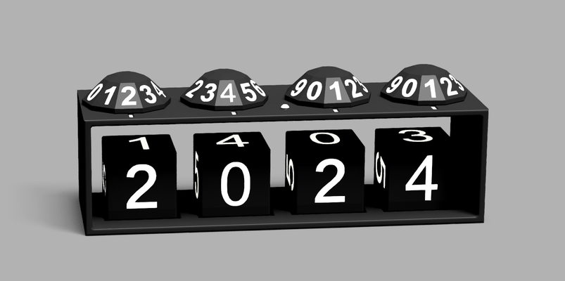 calendar kalender dd mm or year by tronicpixel household decor contest decoration dice 3d print model - Mito3D