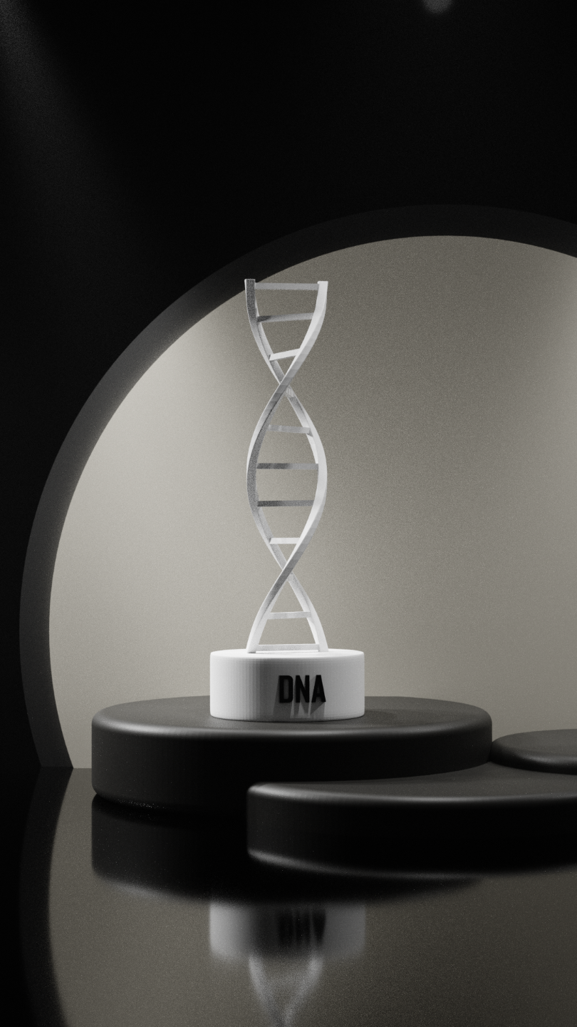 dna modell on tabelle by sutnaar haushalt dekor wissenschaft bildung medizinisch medizin med medizinschule schule gelehrte zubehörteil stand dekoration niedlich klein a1 a1mini 3D print model - Mito3D