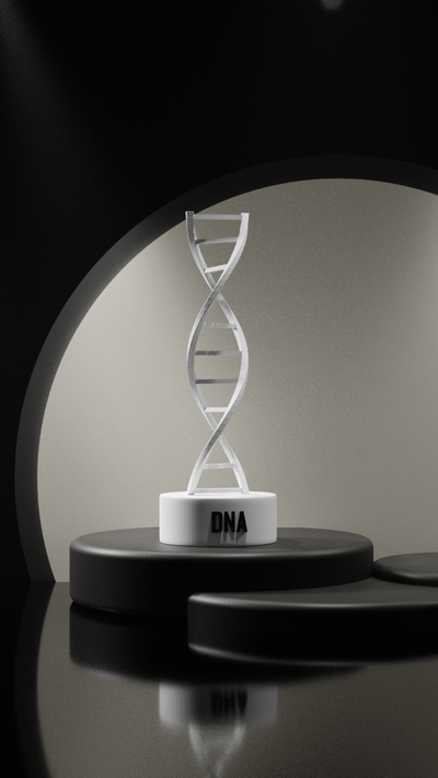 dna model on table by sutnaar household decor science education medical medic med medschool school scholar accesory stand decoration cute small a1 a1mini 3d print model - Mito3D