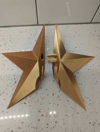 natal árvore estrela by jimmy casa festividades ouro 3d print model - Mito3D