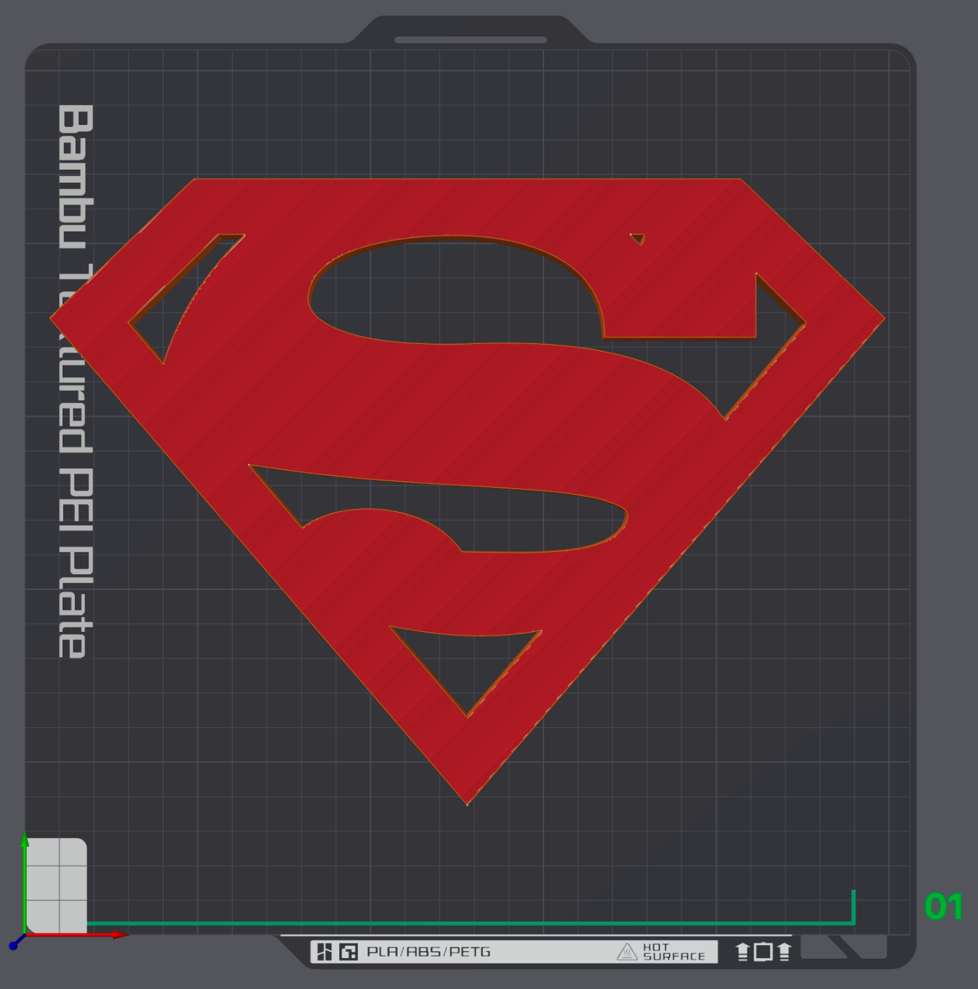 3d superman logo by redcodi art signs & logos super man dc dccomics superhero 3D print model - Mito3D