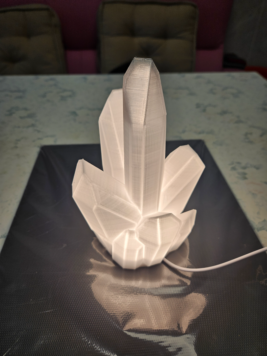 crystal light diffuser led lamp kit version remixed by windoac household decor 001 3D print model - Mito3D