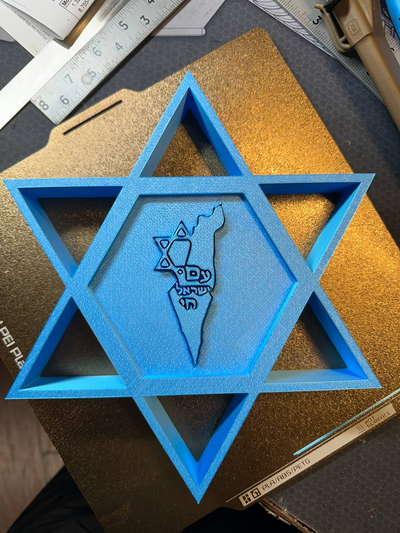 star of david by mikebacin art models israel 3d print model - Mito3D