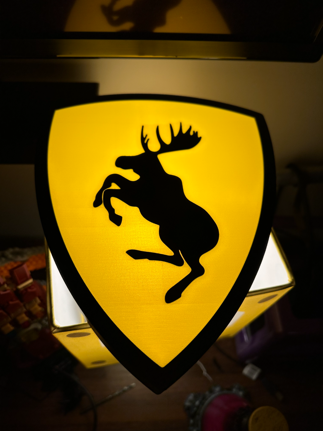 volvo moose lightbox by chris thayer art signs & logos light box prancing automotive shop sign mechanic easy print man cave office toolbox 3D print model - Mito3D