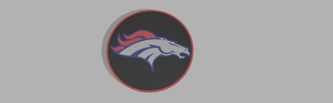 denver broncos coster by pequenobluescort arte sinais logotipos 3d print model - Mito3D