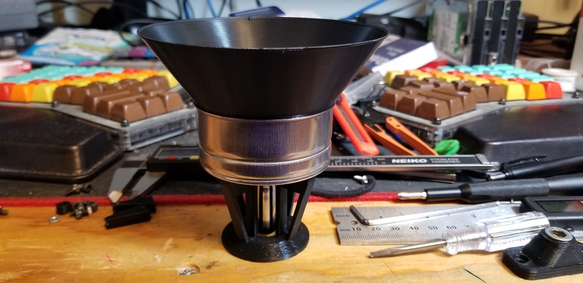 funil ficar pé bialetti moka panela by raging roosevelt casa modelos customizável personalizador openscad mokapot bialettimoka suporte 3d print model - Mito3D