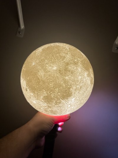 8in 200mm durchmesser mond lithophan by abonnieren kunst skulpturen lampe nasa dekor dekoration licht astronomie himmlisch 3d print model - Mito3D