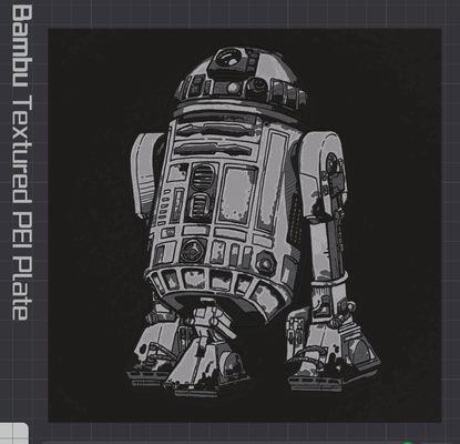 r2d2 - hueforge 200x200 by timoloetzgen art 2d hue forge star wars 3d print model - Mito3D