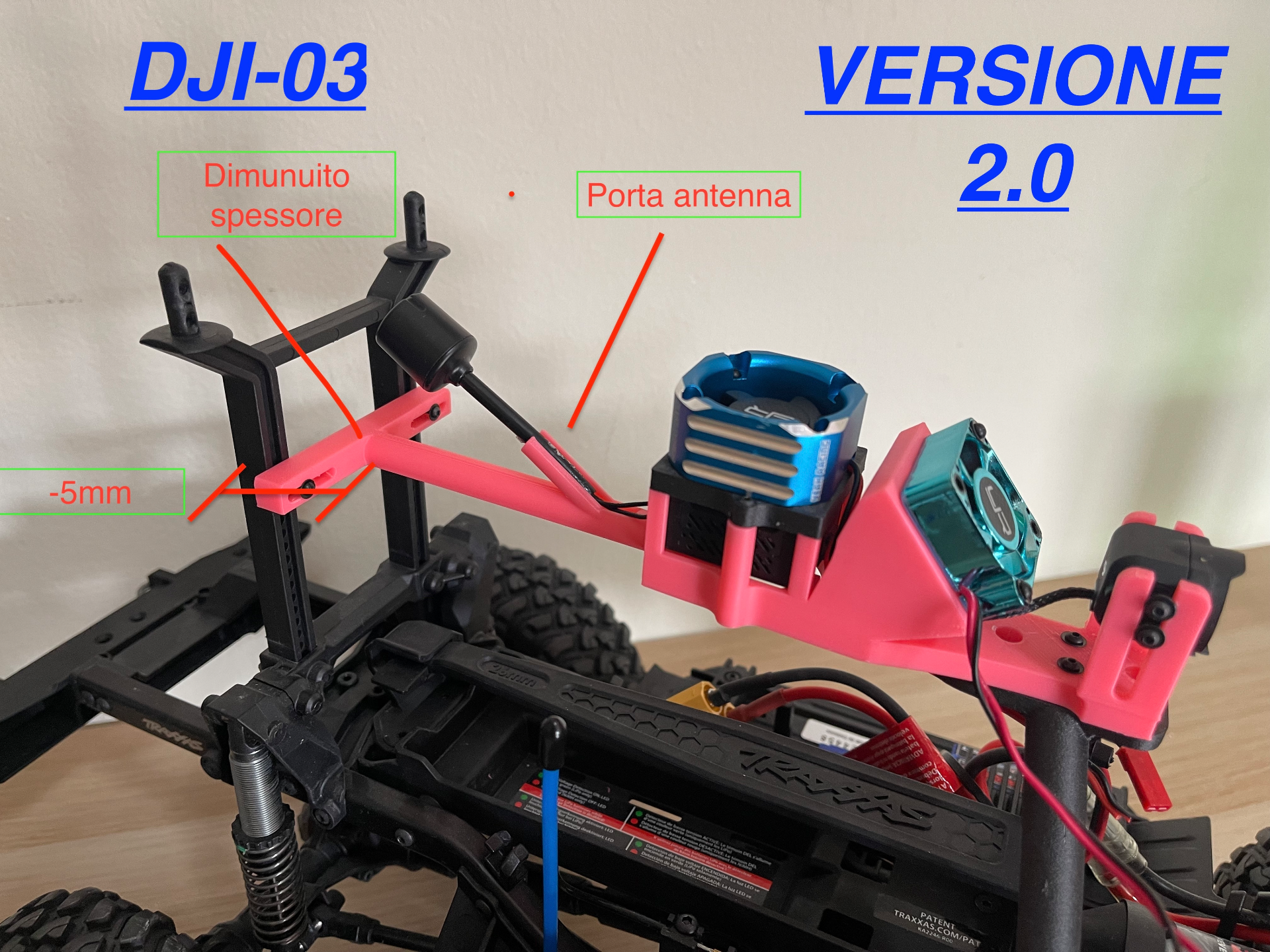 modulo dji o3 traxxas trx 4 by boosterfire passatempo fai rc fpv auto trx4 3D print model - Mito3D