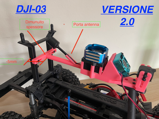 modulo dji o3 traxxas trx 4 by fuego refuerzo pasatiempo bricolaje diy rc fpv auto trx4 3d print model - Mito3D