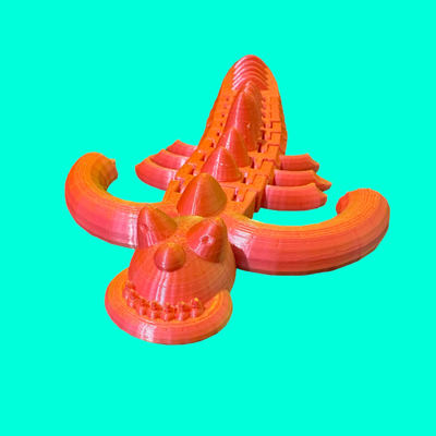 articulated monster bug by catwhisker household decor toy flexible flexy kids play ugly funny fun slug moving collector awesome cool bambu p1s cute 3d print model - Mito3D