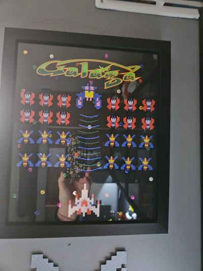 galaga sombra caixa by lonergan89 arte modelos nintendo 8 mordeu 3d print model - Mito3D