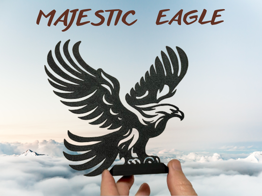 majestic eagle by 3dprintsmom art 2d wall decor decoration wallart silhouette silhouetteart 3d print model - Mito3D