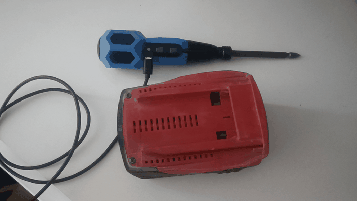 hilti 22v usb caricabatterie by ragazzo gabbiano passatempo fai elettronica energia banca 3d print model - Mito3D