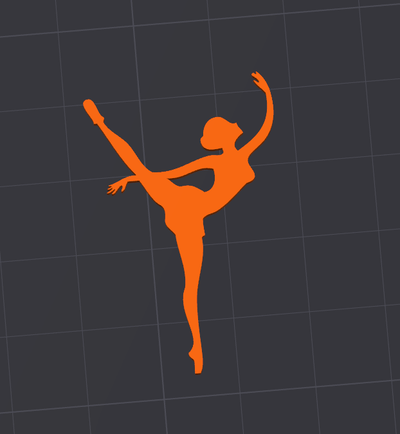 dancer silouette by snypers85 art 2d 3d print model - Mito3D