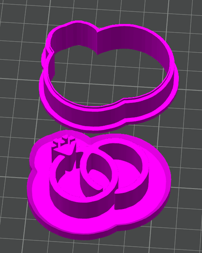 anillos cortador amor san valentin día boda by impresión pasatiempo bricolaje diy anillo galleta galletas valentinesday2023 san valentín 3d print model - Mito3D