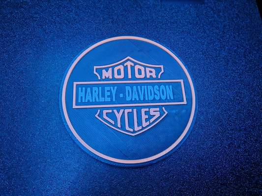 harley davidson portavasos remezclado by elessar3141 arte señales logos ams 3d print model - Mito3D