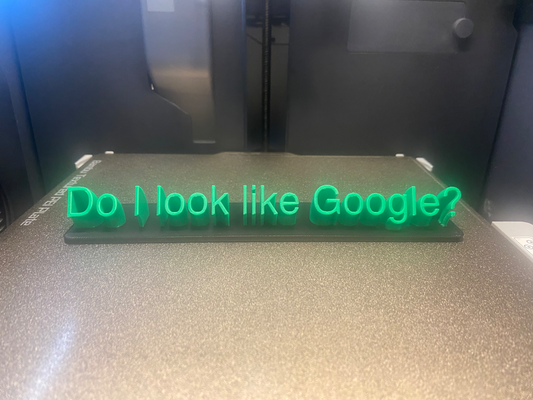 do google schreibtisch plakette by glucksend haushalt büro zubehör zubehörteil teller typenschild abzeichen dekor namensschild komisch 3d print model - Mito3D