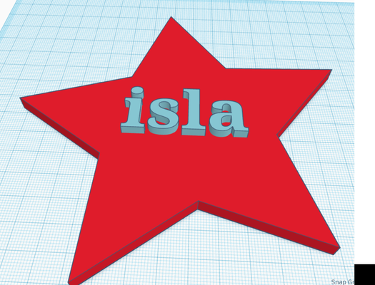 isla star by shauna sanat işaretler logolar 3d print model - Mito3D