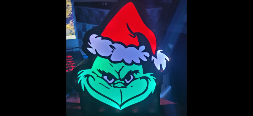 grinch ışık kutu by sean 39 ın çılgın gümrük sanat işaretler logolar 3d print model - Mito3D