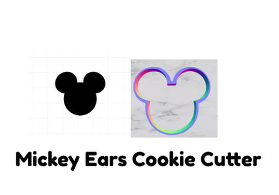 mickey ears cookie cutter by goldiesvinyl household house models mouse disney clay 3d print model - Mito3D