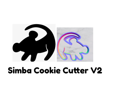 simba cookie cutter v2 by goldiesvinyl household house models disney king lion clay 3d print model - Mito3D