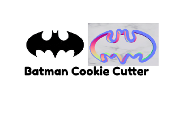 batman cookie cutter v2 by goldiesvinyl household house models man bat wayne bruce 3d print model - Mito3D