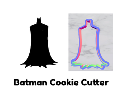 batman cookie cutter by goldiesvinyl household house models man bat wayne bruce league justice dc 3d print model - Mito3D