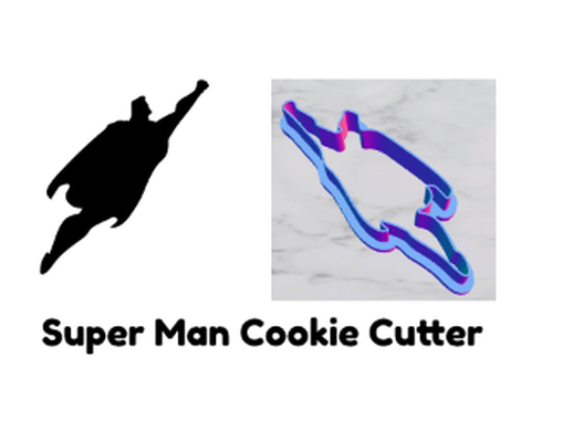 super homme biscuit coupeur by goldiesvinyle ménage maison modèles superman ligue justice dc clark kent argile 3d print model - Mito3D