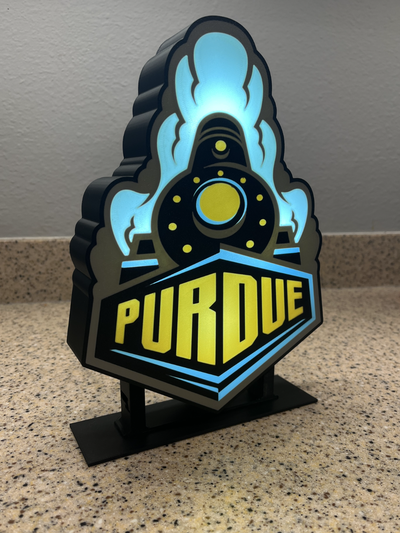 purdue atletico caldaia logo guidato lightbox by tbasing domestico arredamento caldaie lampada gli sport pallacanestro calcio 3d print model - Mito3D