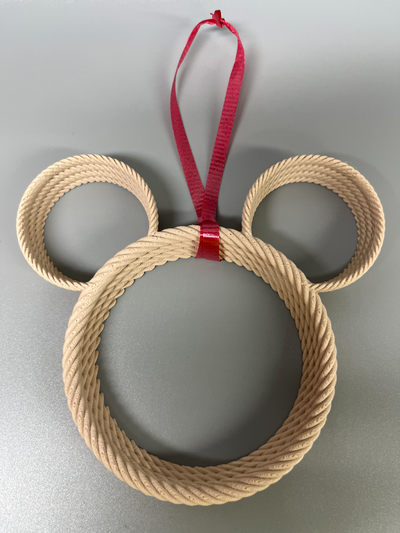 mickey mouse rope christmas ornament by mikepasquariello art sculptures disney disneyland world 3d print model - Mito3D