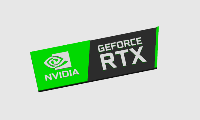 nvidia rtx distintivo by dub1ns arte segni loghi geforce 3d print model - Mito3D