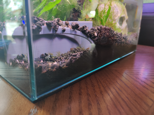 aquarium corner cave by gwhitt856 household pets terrarium fish shrimp fishtank tank 3d print model - Mito3D