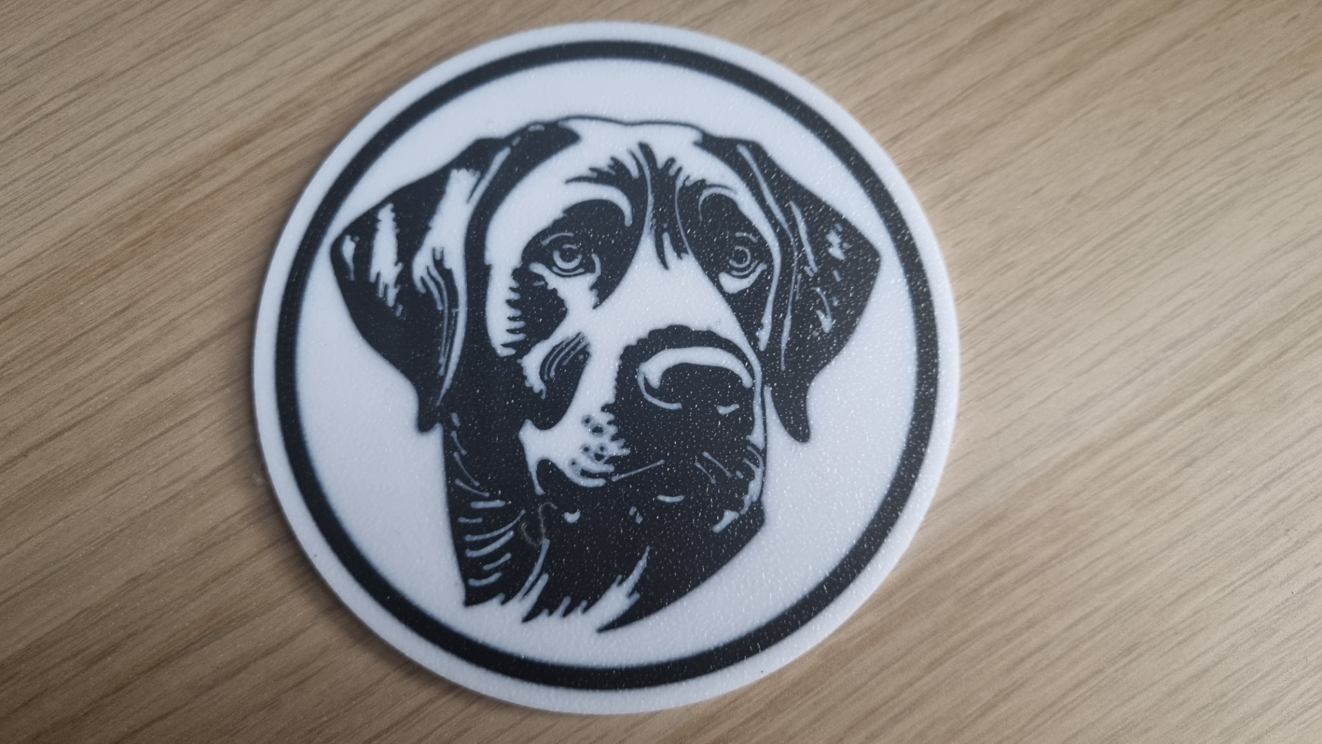 labrador retriever coaster by monsieur jay ménage décor verre chien chiens multicolore 3D print model - Mito3D