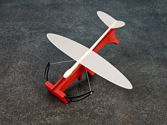 indoor glider v-tail airplane - hand launch shootable slope by curiouscoon hobby & diy vehicles sailplane fast print toy toyplane flight flying hobbyist musthave vehicle aeronautics aerodynamic aerodynamics physics learning educational 3d print model - Mito3D