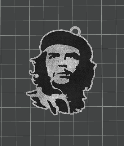 llavero che guevara by josedj arte moeda distintivos llavero3d 3d print model - Mito3D