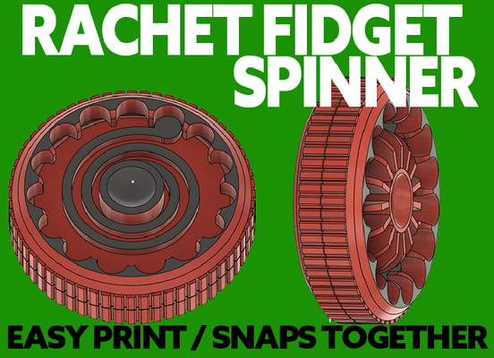 frühling ratsche zappeln spinner by asche ninja atom werkzeuge gadgets autismus 3d print model - Mito3D