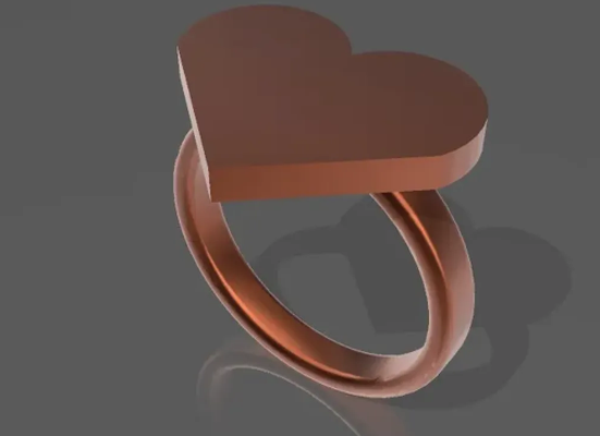 herz ring by geliebt mode modelle 3d print model - Mito3D