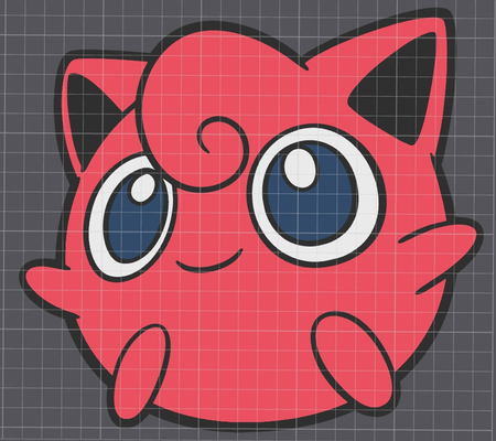 pokemon yumruk atmak jigglypuff hafif kutu by manuel p sanat 2d ışık led lamba kutu 3d print model - Mito3D