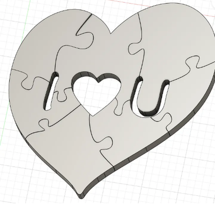 herz puzzle by geliebt mode modelle valentinstag 3d print model - Mito3D