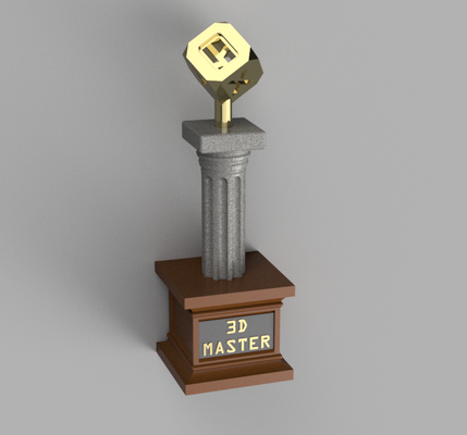 3d meister trophäe by abonnieren haushalt dekor drucker bambustrophie 3d print model - Mito3D