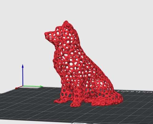 voronoi sınır collie by terabit minyatürler hayvanlar köpek 3d print model - Mito3D