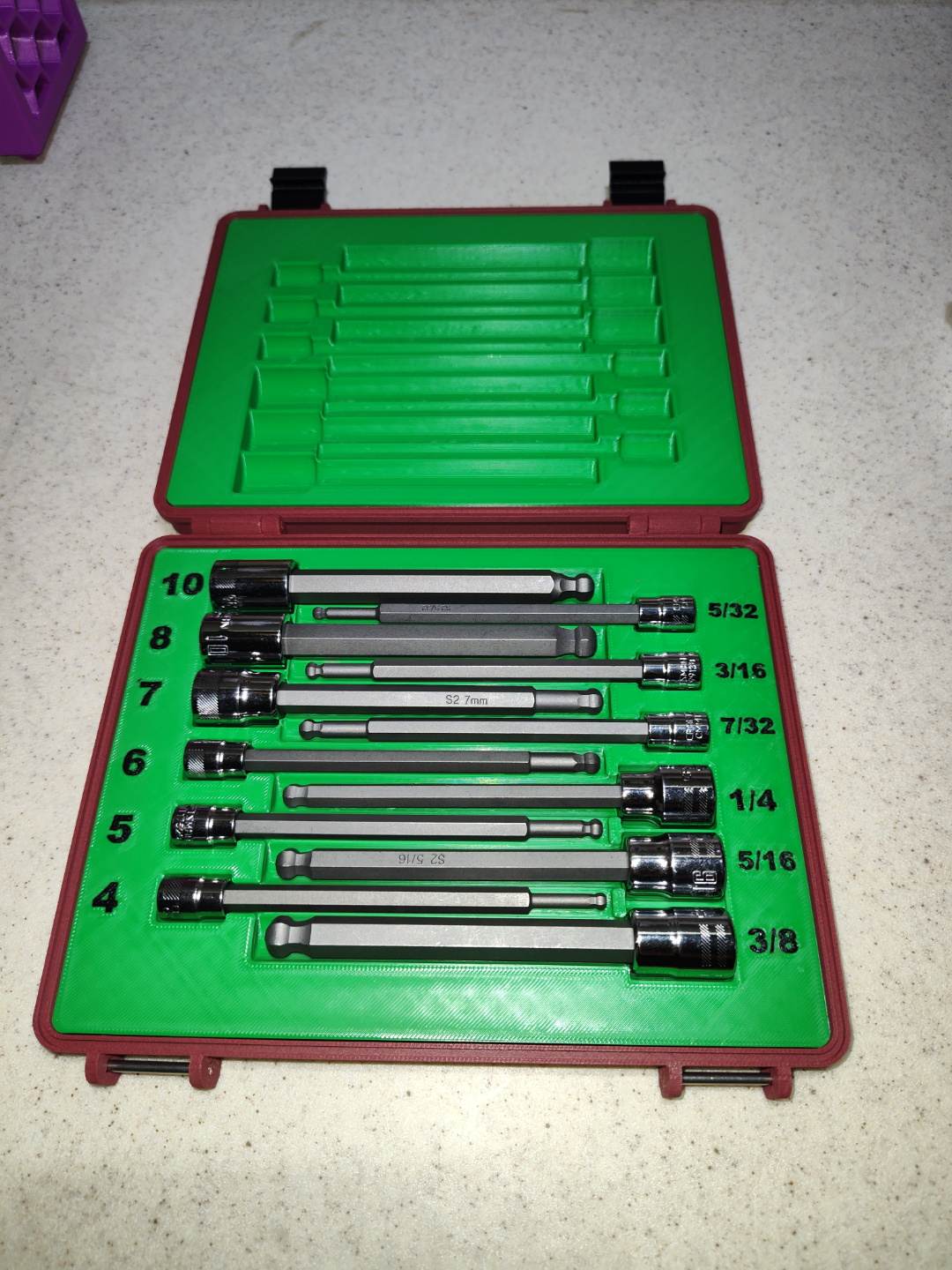 craftsman hex driver bit set by noobmakermage tools organizers allen allenkey box storage 3D print model - Mito3D