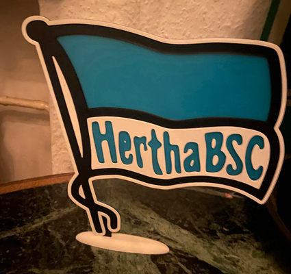 hertha bsc logo by baumeistah arte segni loghi berlino calcio calcio sport blueis germania 3d print model - Mito3D