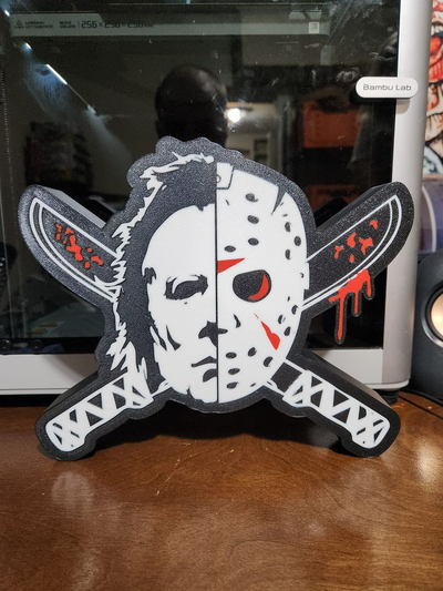 miguel jason ligero caja by bromigo77 arte señales logos horror led ligera pared myers voorhees 3d print model - Mito3D