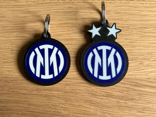 inter schlüsselbund portachiavi by 3dingo kunst zeichen logos mailand calcio fußball italienisch internazionale fcinter fc serie schlüsselring scudetto stelle sterne 2 star stella schlüsselhalter gadget accessori zubehör umkehren drucken umkehrdruck 3d print model - Mito3D