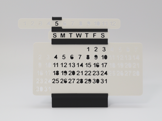 perpetuo calendario by 9percent casa oficina calendar2024 3d print model - Mito3D